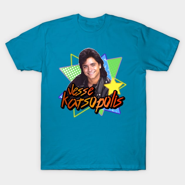 Uncle Jesse Katsopolis Full House 90s Tribute T-Shirt by darklordpug